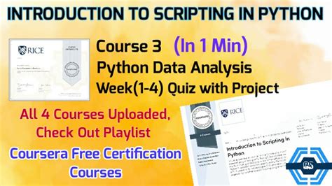The requirement is to complete 2 out of 3, either Python or C. . Python project for data engineering coursera quiz answers